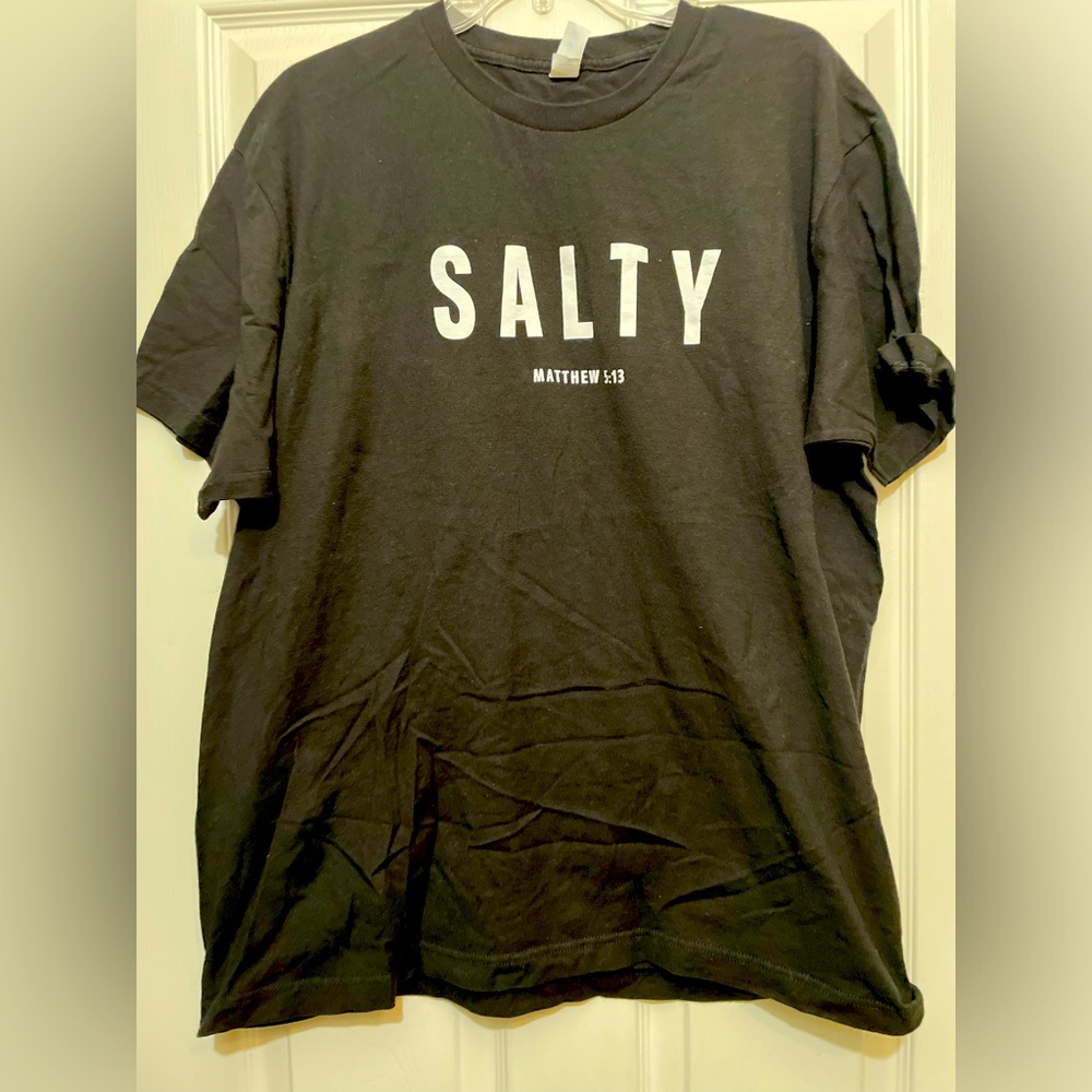 NWOT Salty Scripture T shirt w/ bracelet.